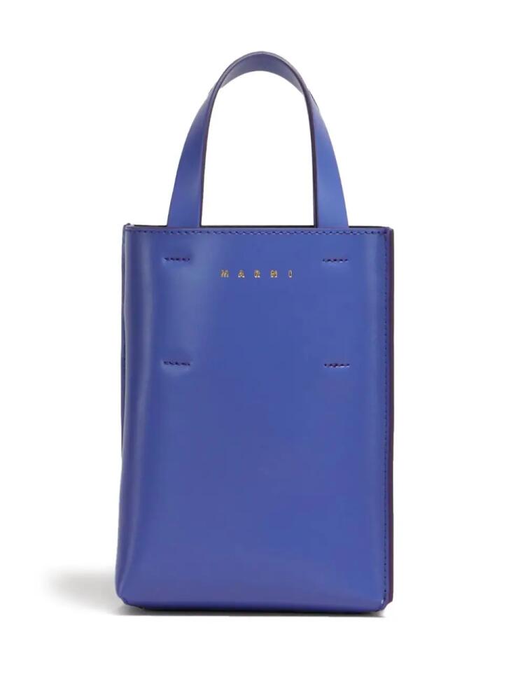 Marni nano Museo tote bag - Purple Cover