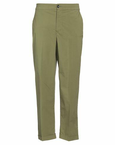 True Nyc Man Pants Military green Cotton, Elastane Cover