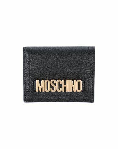 Moschino Woman Wallet Black Soft Leather Cover