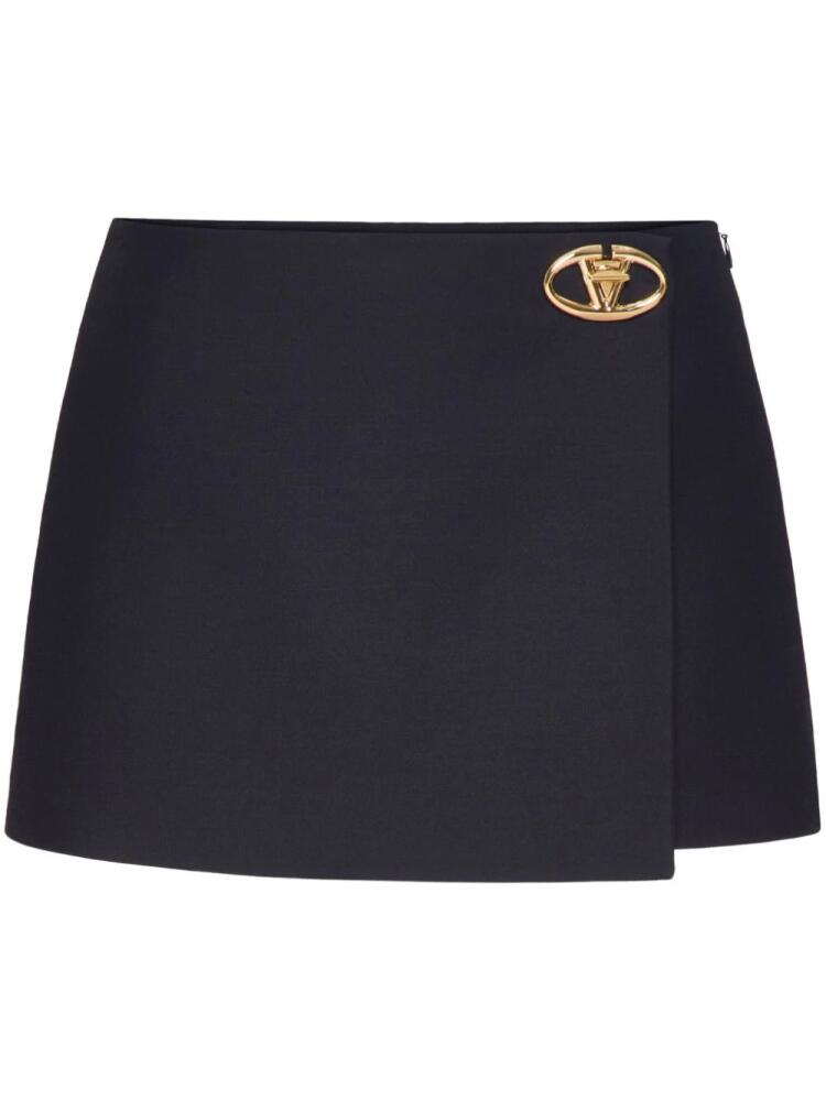 Valentino Garavani VLogo crepe mini skort - Blue Cover