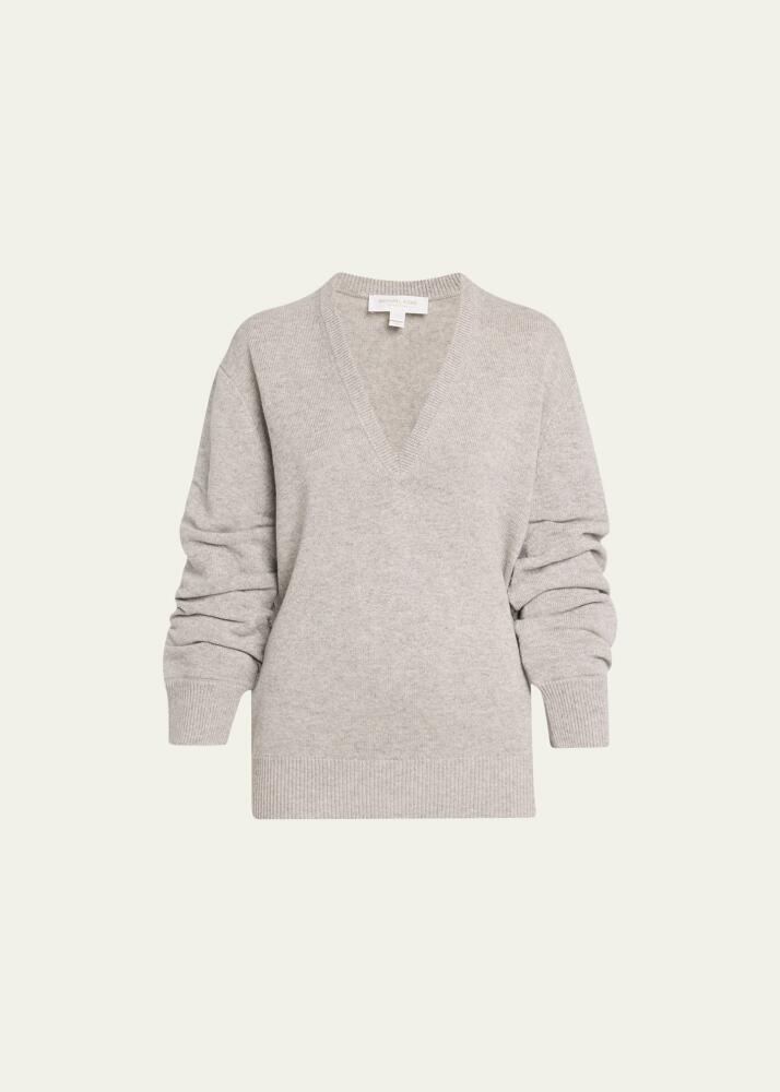 Michael Kors Collection Cashmere Push-Sleeve Knit Sweater Cover