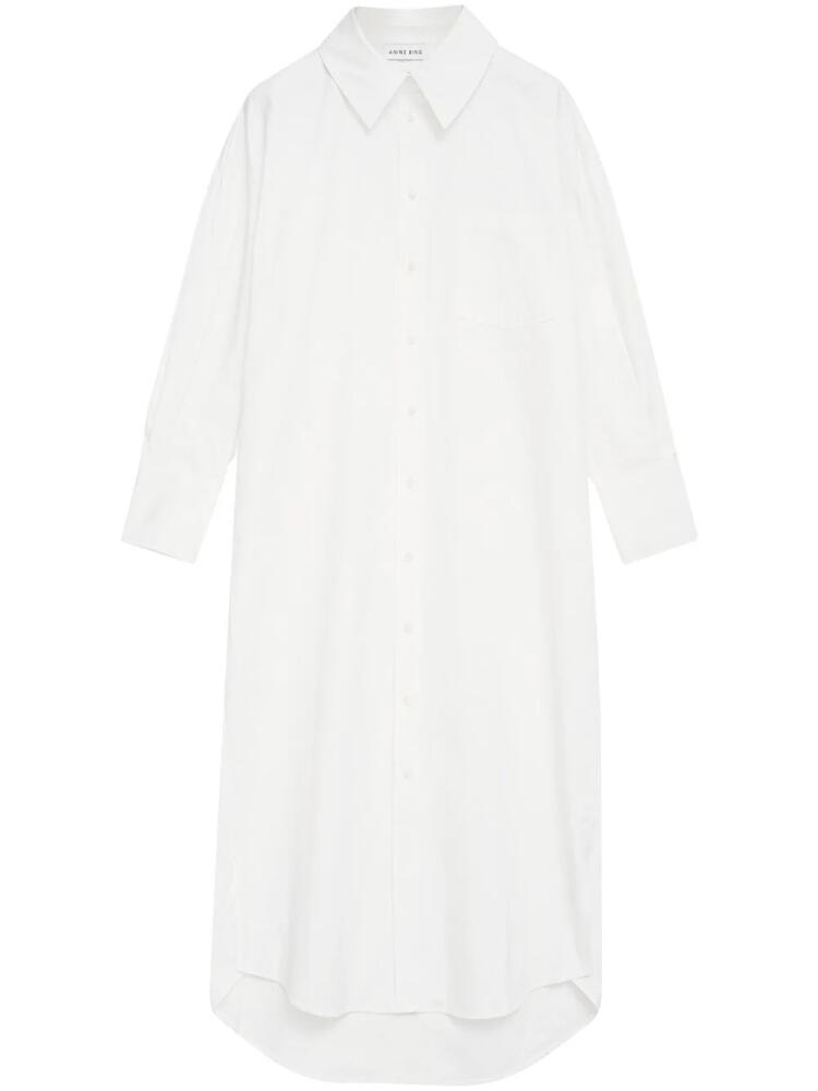 ANINE BING Mika shirt midi dress - White Cover