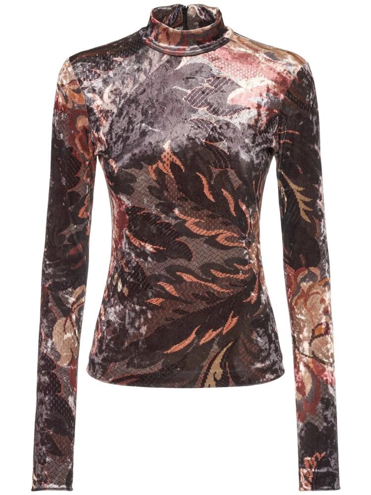 ETRO Printed Jersey Turtleneck Cover