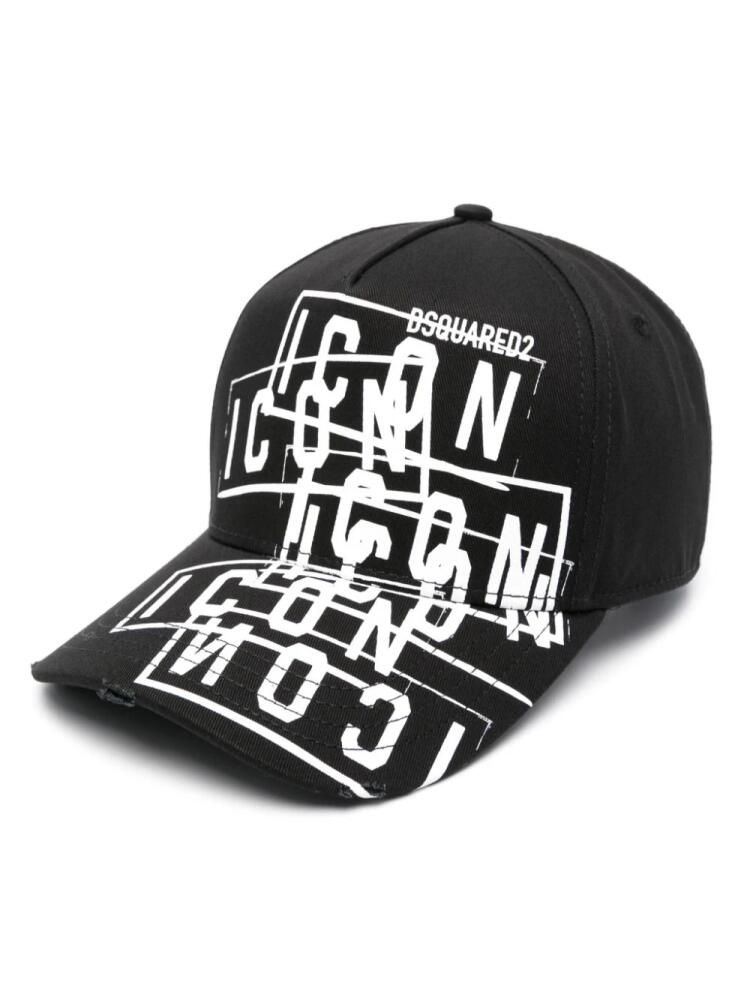 DSQUARED2 logo-print cotton cap - Black Cover