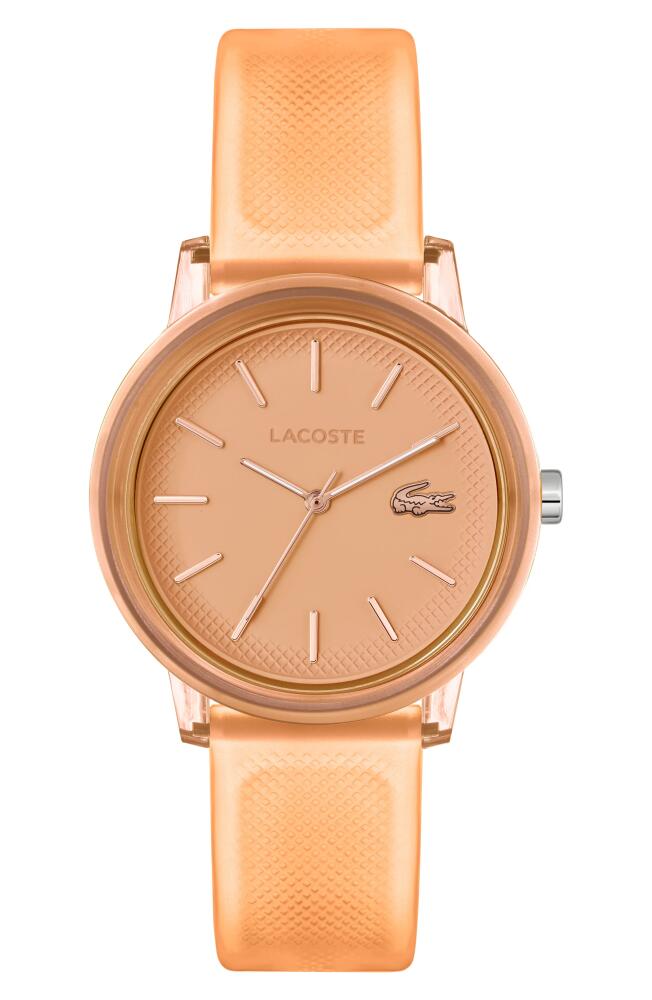 Lacoste L12.12 Silicone Strap Watch, 36mm in Orange Cover