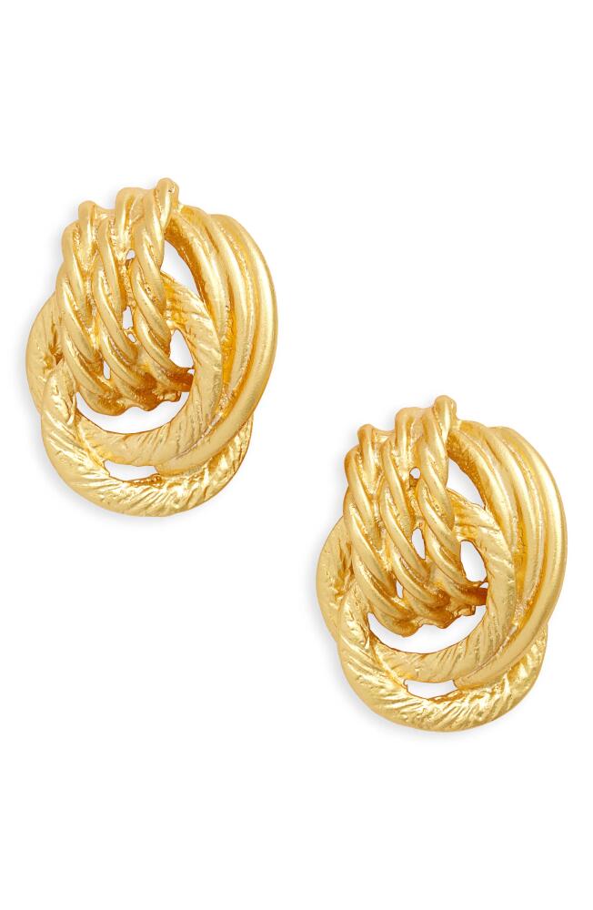 Karine Sultan Hoop Drop Earrings in Gold Cover