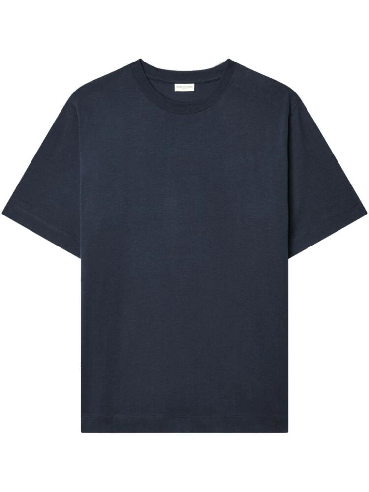 DRIES VAN NOTEN crew-neck cotton T-shirt - Blue Cover