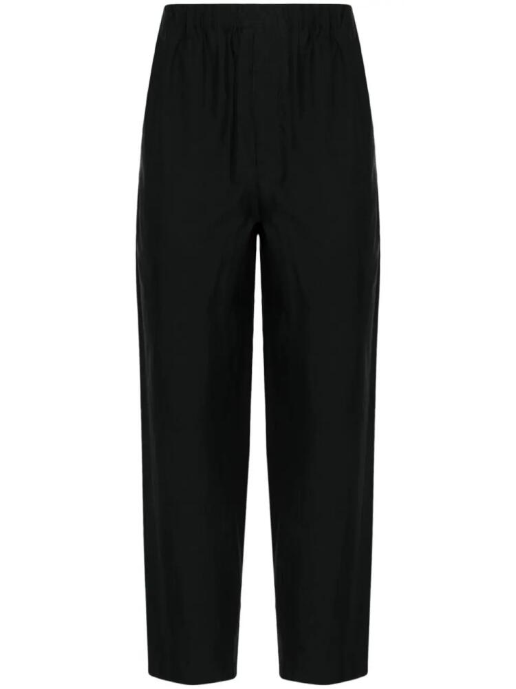 LEMAIRE poplin straight leg trousers - Black Cover