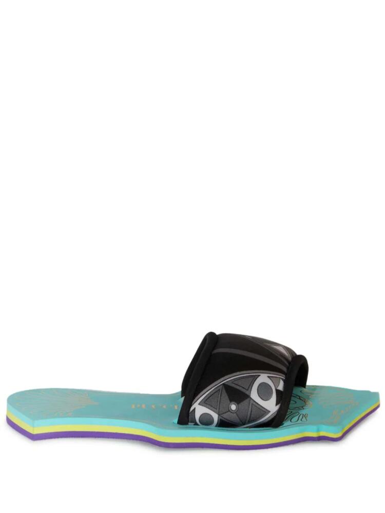 PUCCI Girandole-print scuba slides - Black Cover