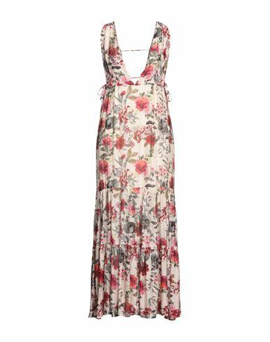 Soallure Woman Maxi dress Ivory Viscose, Silk Cover