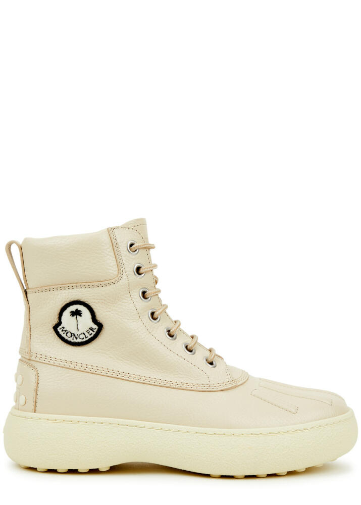 Moncler Genius 8 Moncler Palm Angels X Tod's Leather Ankle Boots - Off White Cover