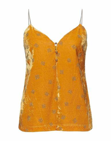 Pinko Woman Top Ocher Viscose, Polyamide Cover