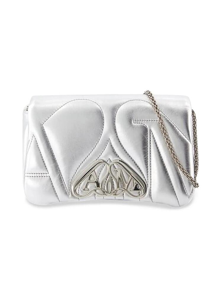 Women's The Mini Seal Crossbody - Alexander Mcqueen - Metal - Silver - Silver Cover