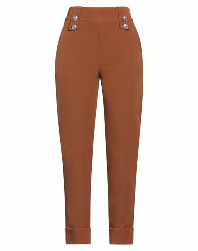 Relish Woman Pants Camel Polyester, Elastane Cover