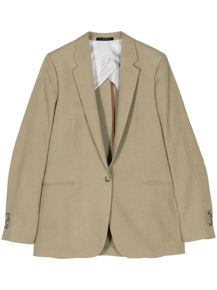 Paul Smith single-breasted linen blazer - Neutrals Cover