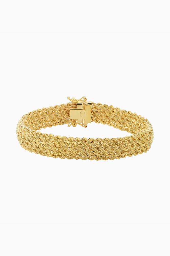 Oradina 18K Yellow Gold Roman Rope Quartet Bracelet Cover