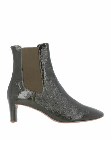 Del Carlo Woman Ankle boots Dark green Soft Leather Cover