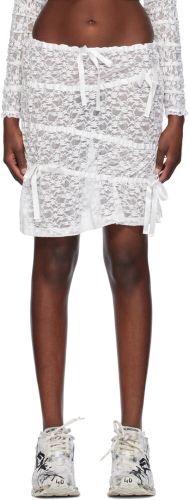 Yuhan Wang SSENSE Exclusive White Midi Skirt Cover