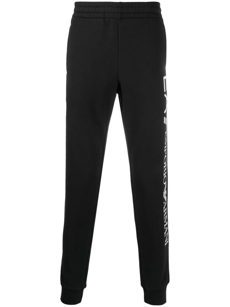 Ea7 Emporio Armani logo print track pants - Black Cover