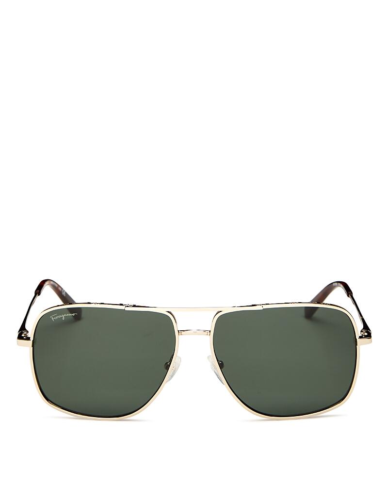 Salvatore Ferragamo Brow Bar Aviator Sunglasses, 60mm Cover