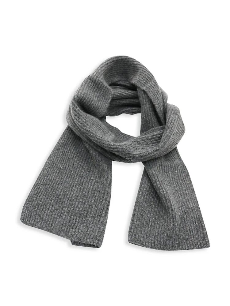 Portolano Men's Ribbed Cashmere Scarf - Grey Cover