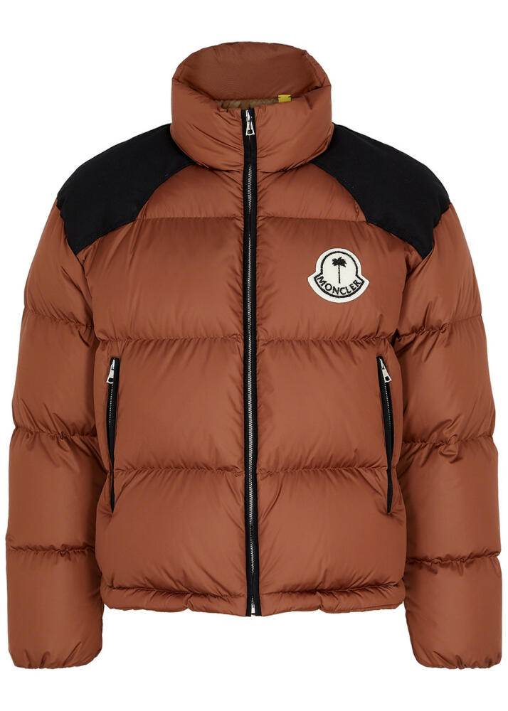 Moncler Genius 8 Moncler Palm Angels Nevin Quilted Shell Jacket - Brown Cover