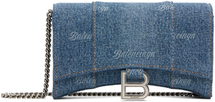 Balenciaga Blue Hourglass Wallet On Chain Bag Cover