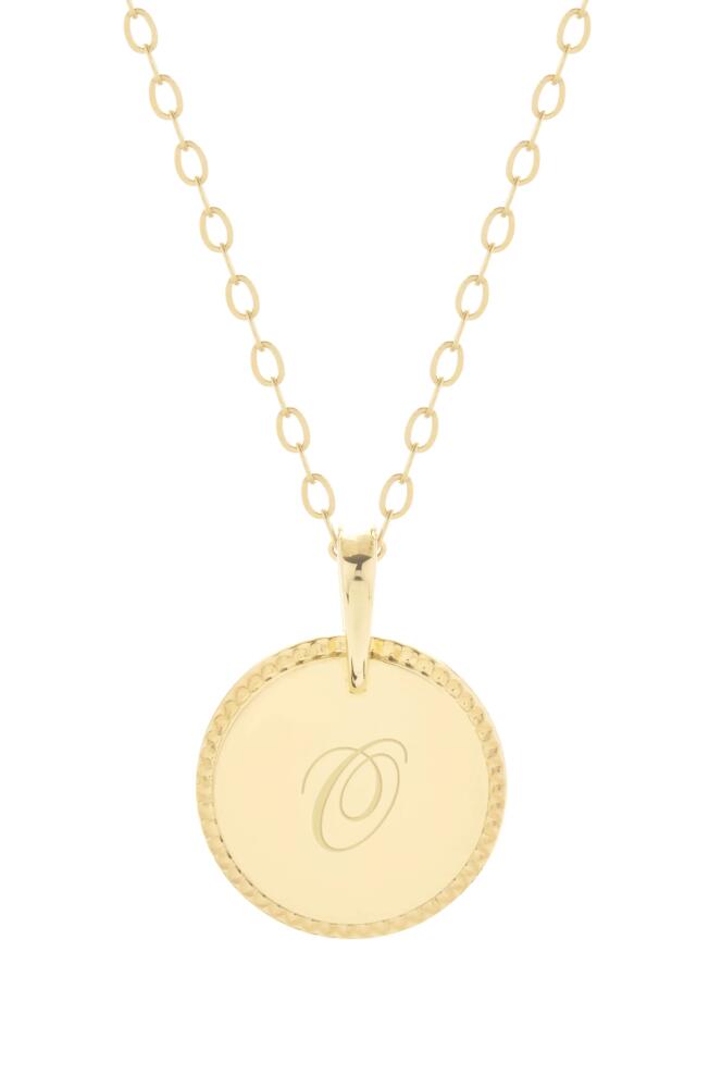 Brook and York Milia Initial Pendant Necklace in Gold O Cover