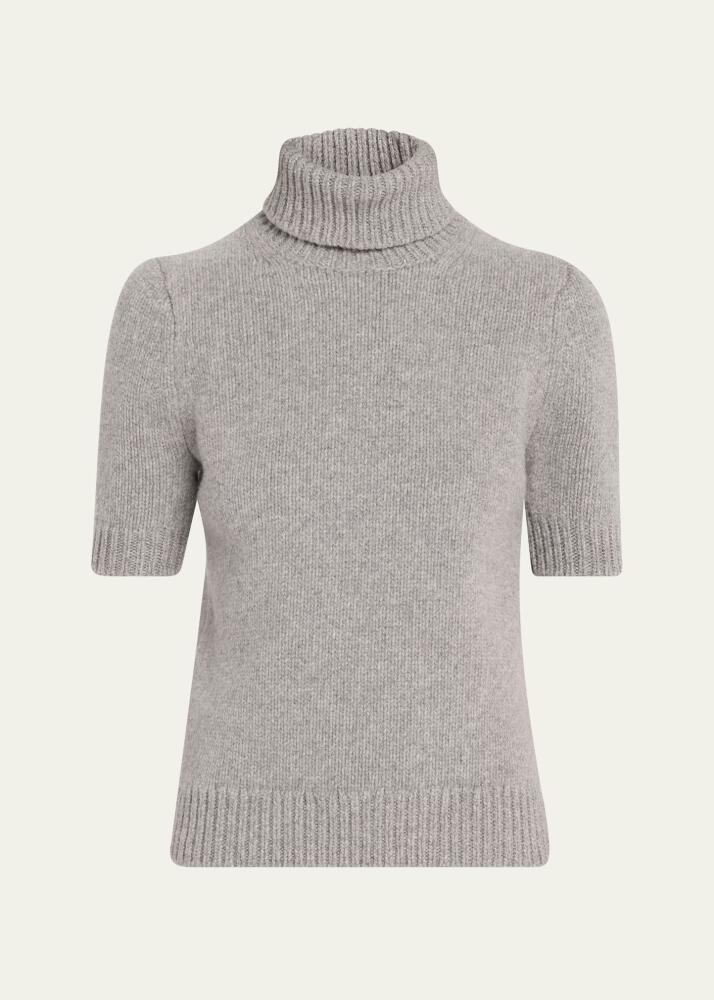 Michael Kors Collection Short Sleeve Turtleneck Wool Tee Cover