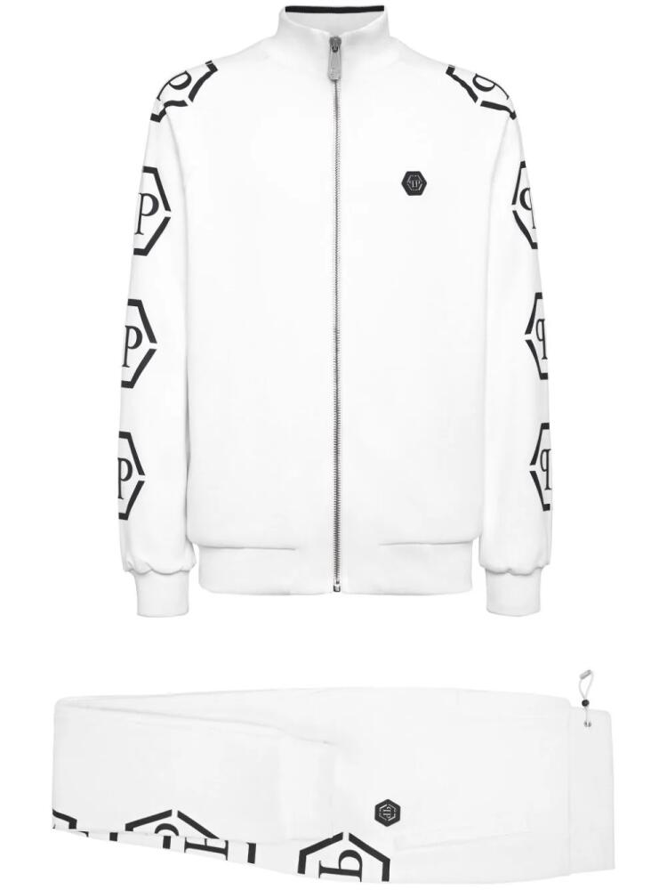 Philipp Plein monogram-print tracksuit - White Cover