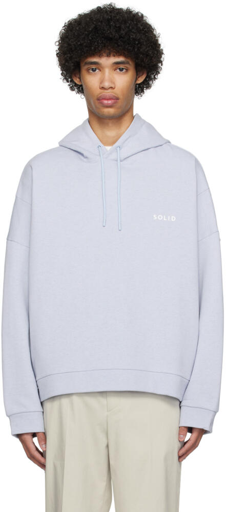 Solid Homme Blue Bonded Hoodie Cover