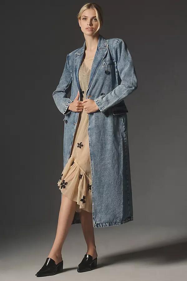 Avec Les Filles Denim Trench Coat Jacket Cover