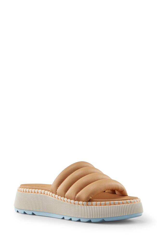 Cougar Soprato Quilted Slide Sandal in Caramel Cover