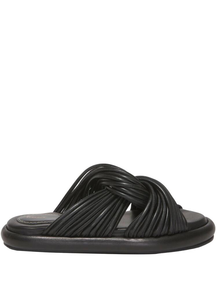 Proenza Schouler Pipe Rolo leather slides - Black Cover