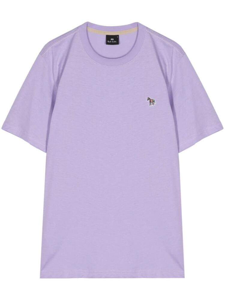 PS Paul Smith zebra-patch cotton T-shirt - Purple Cover