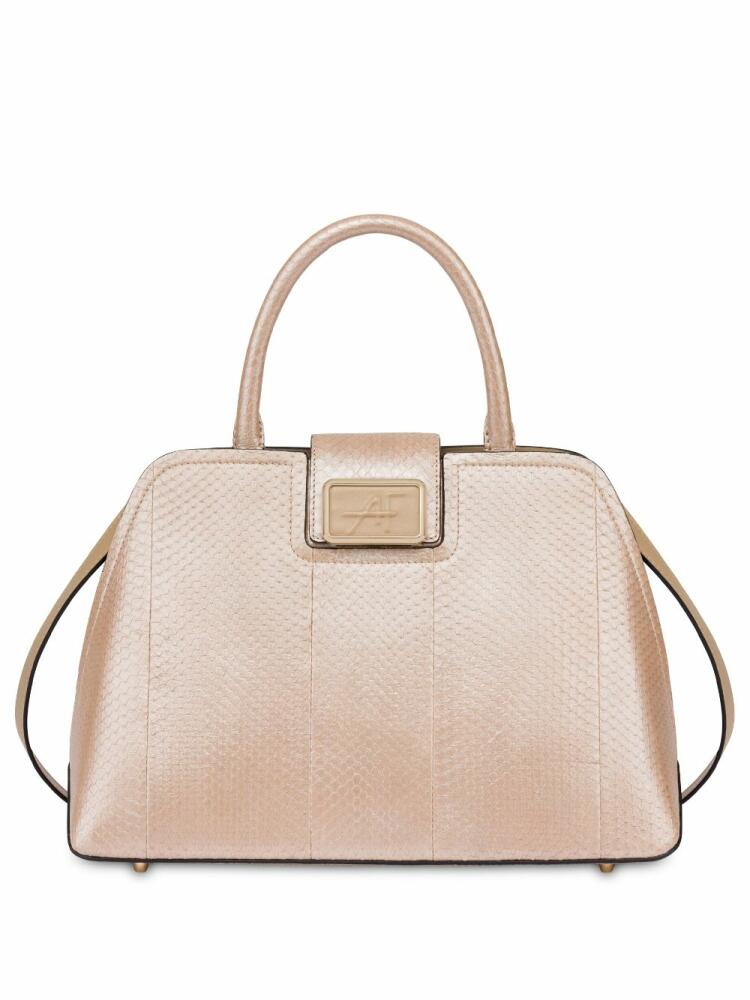 Alberta Ferretti Albi33 snakeskin tote bag - Neutrals Cover