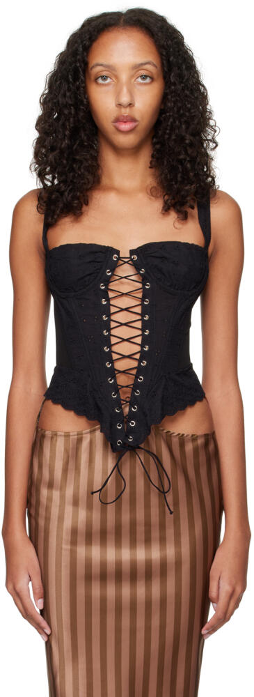 Miaou SSENSE Work Capsule - Black Deville Corset Cover