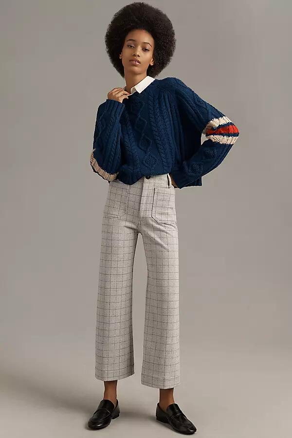 The Colette Cropped Wide-Leg Pants by Maeve: Knit Plaid Edition Cover