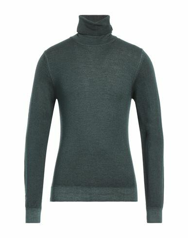 Officina 36 Man Turtleneck Emerald green Merino Wool Cover