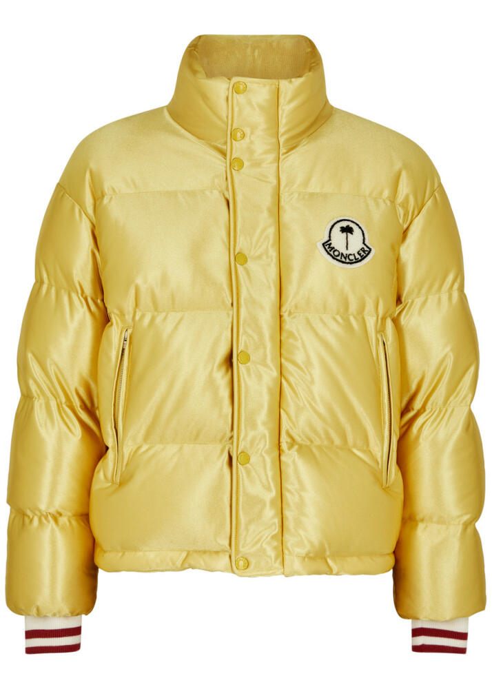 Moncler Genius 8 Moncler Palm Angels Keon Quilted Satin Jacket - Yellow Cover