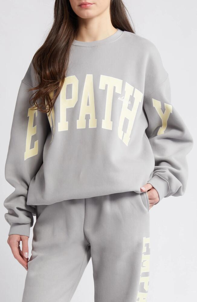 THE MAYFAIR GROUP Empathy Sweatshirt in Slate Grey/Yellow Cover