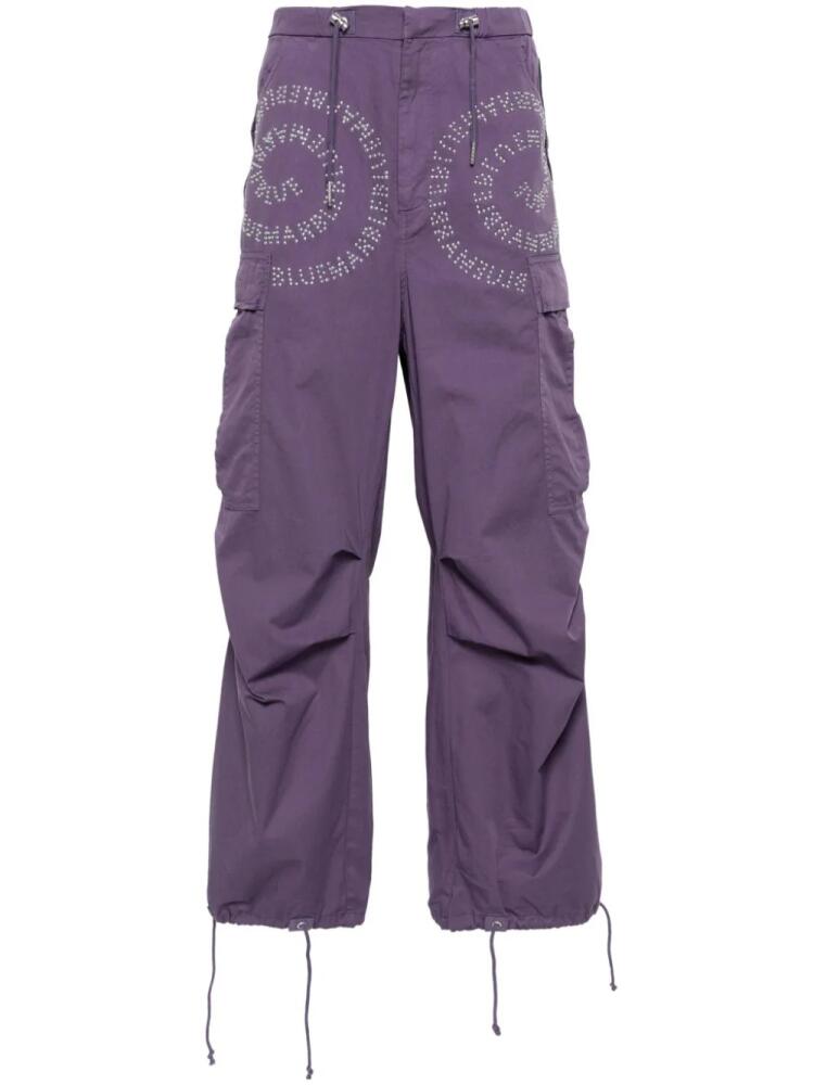 BLUEMARBLE logo-stud trousers - Purple Cover