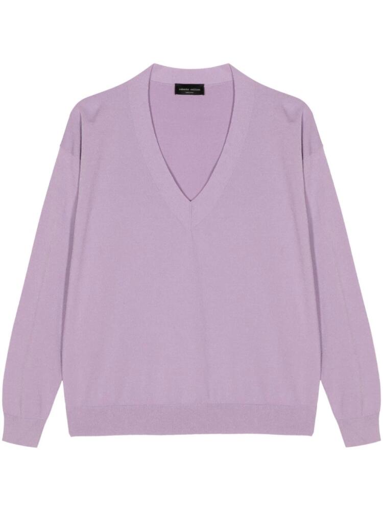 Roberto Collina V-neck jumper - Purple Cover