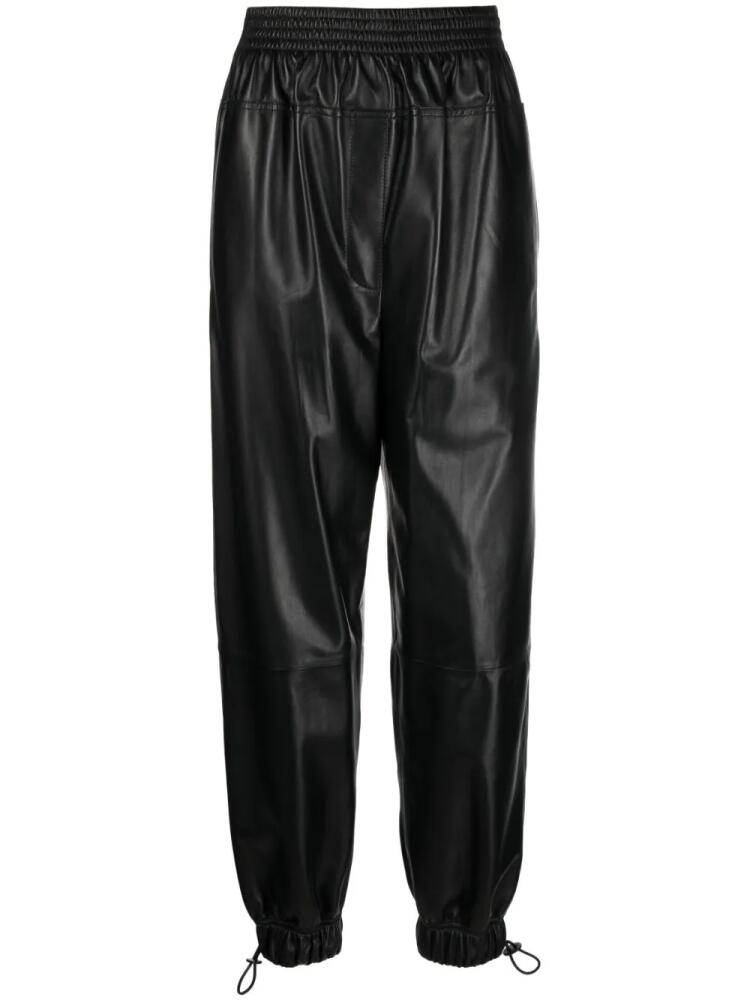 LOEWE elasticated leather trousers - Black Cover