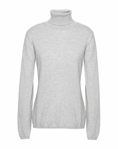 8 By Yoox Cashmere Essential Roll-neck Sweater Woman Turtleneck Light grey Regenerated Cashmere Cover