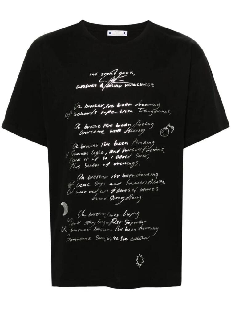 RASSVET text-print cotton T-shirt - Black Cover