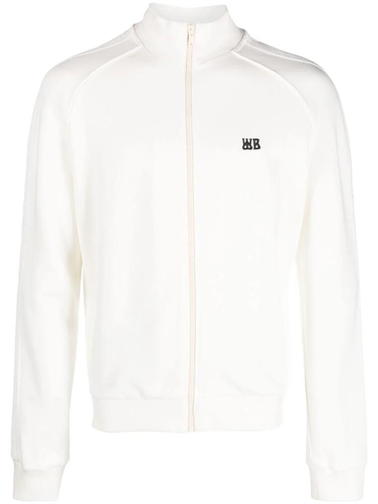 Wales Bonner Wander graphic-print track jacket - White Cover