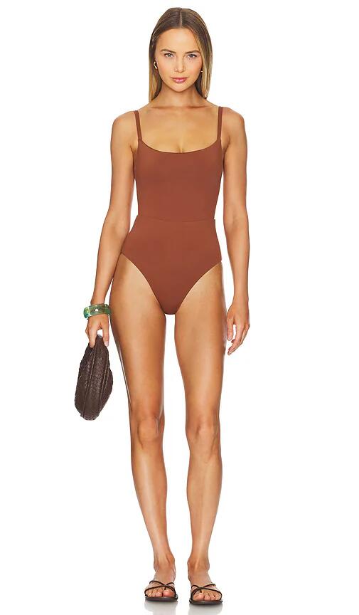 Anemos The Square Neck One Piece in Brown Cover