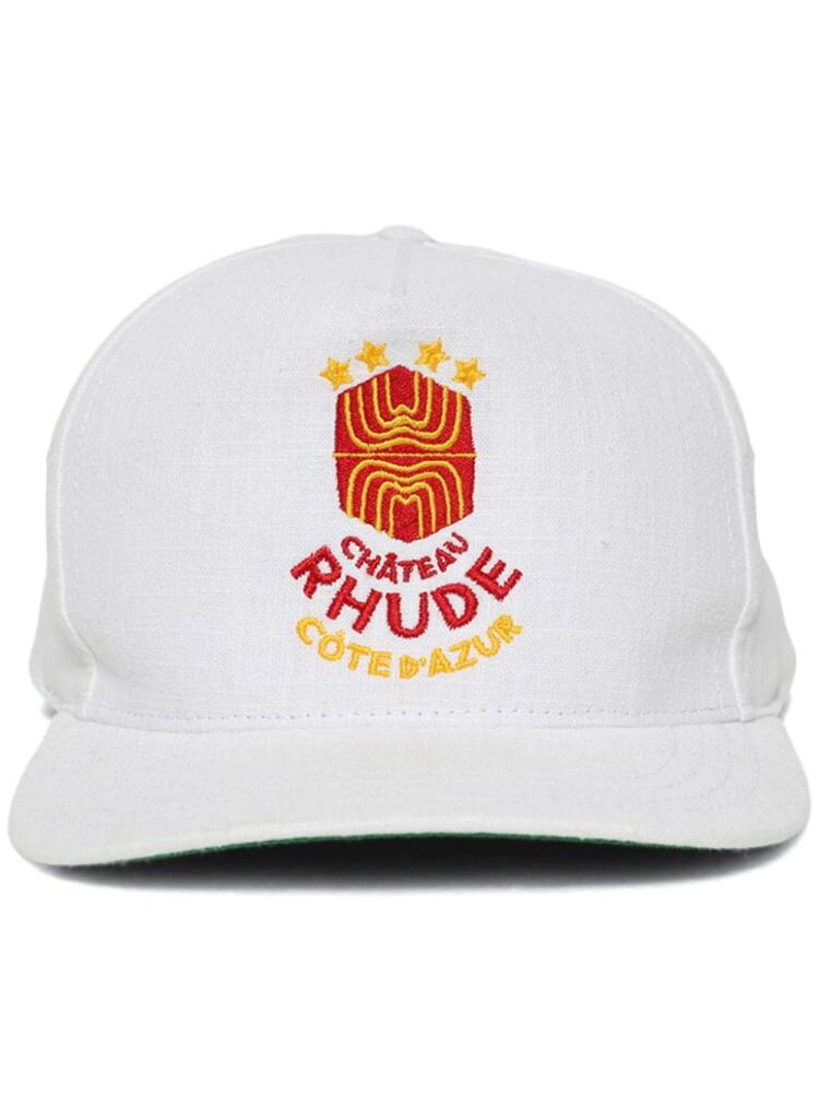 RHUDE Azur linen cap - White Cover