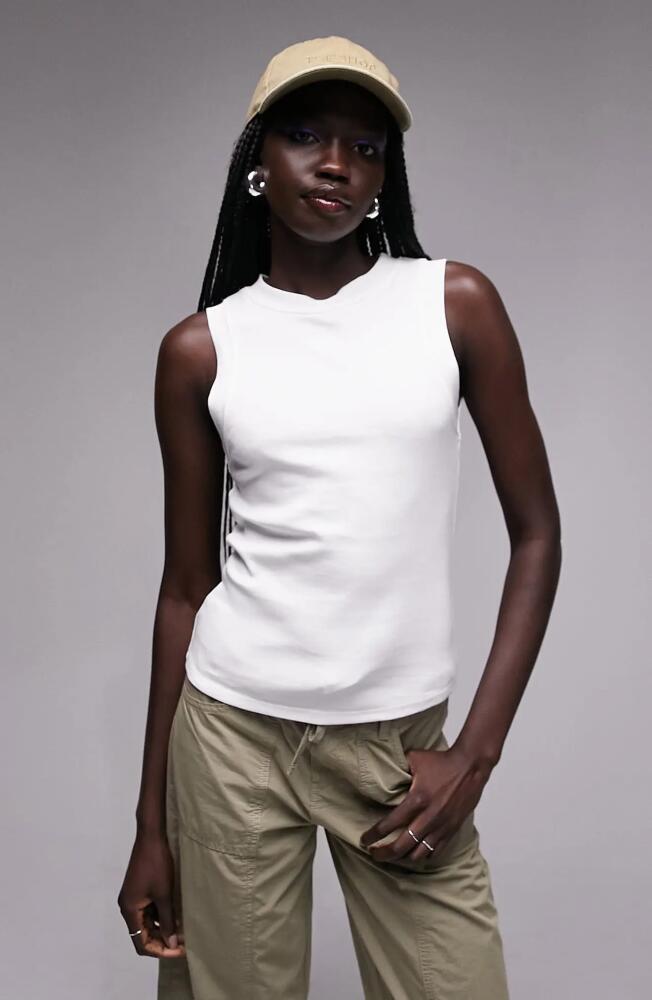 Topshop Slim Tank in White Cover